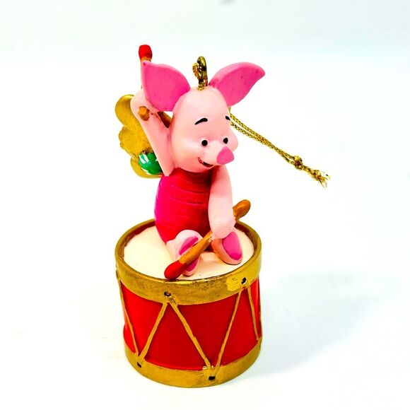 90’s Winnie the Pooh Piglet Drummer Christmas Ornament IOB In Original Box - Picture 1 of 9